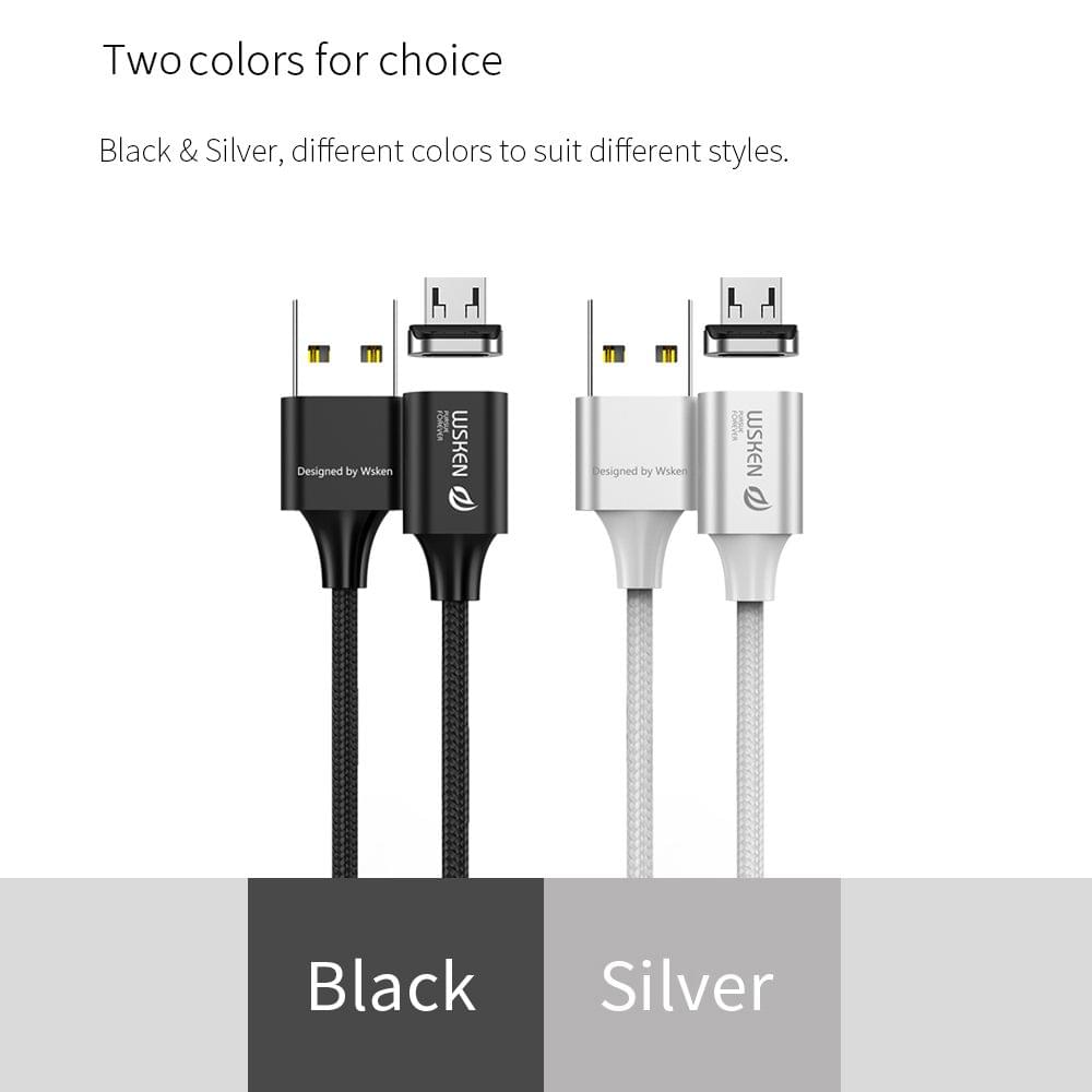 WSKEN X2 1M 3.28ft Magnetic Android Micro USB Cable LED - 3.28ft 1m