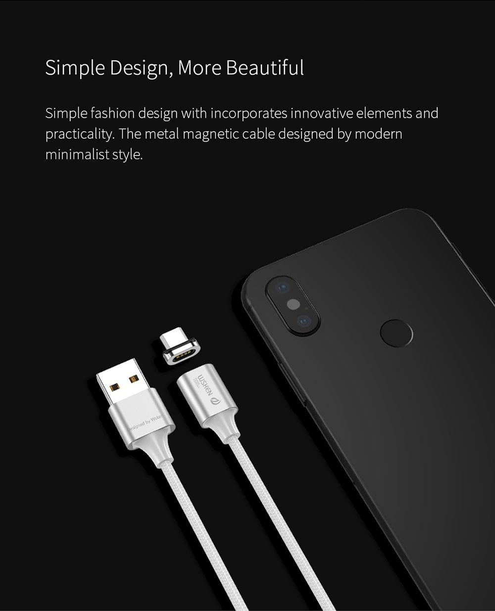 WSKEN X2 2M 6.56ft Magnetic Android Micro USB Cable LED - 6.56ft 2m