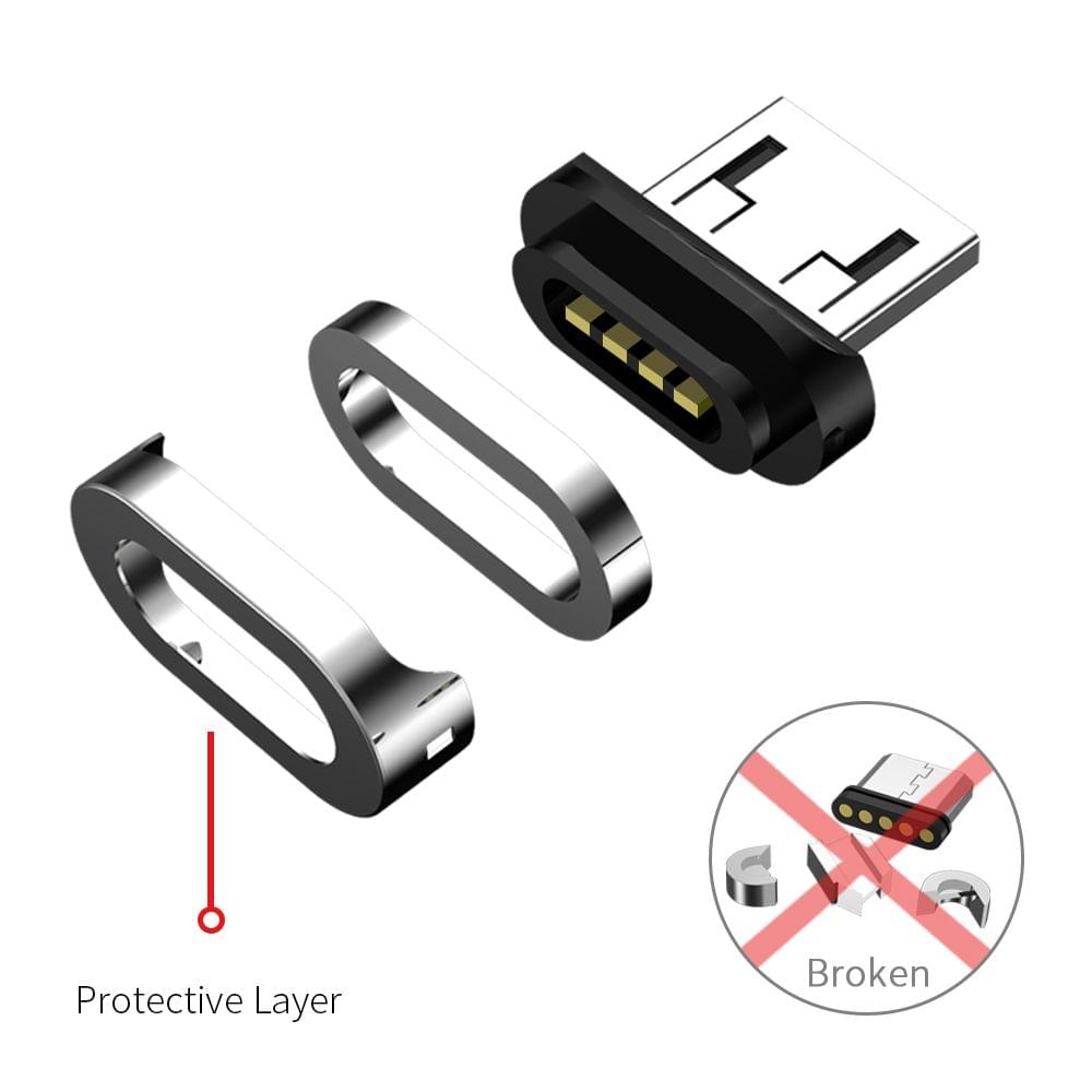 WSKEN X2 2M 6.56ft Magnetic Android Micro USB Cable LED - 6.56ft 2m