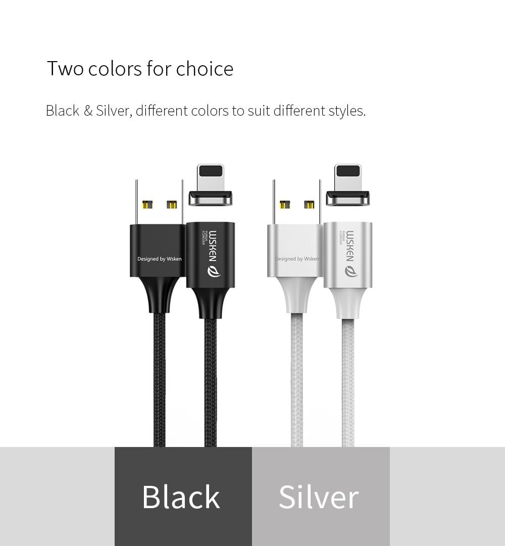 WSKEN X2 1M 3.28t Lightning Magnetic Cable for iPhone iPad - 1m 3.28ft