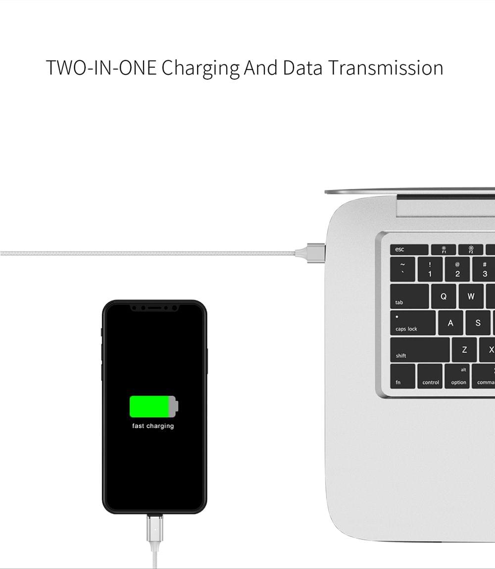 WSKEN X2 2M 6.56ft Lightning Magnetic Cable for iPhone iPad - 2m 6.56ft