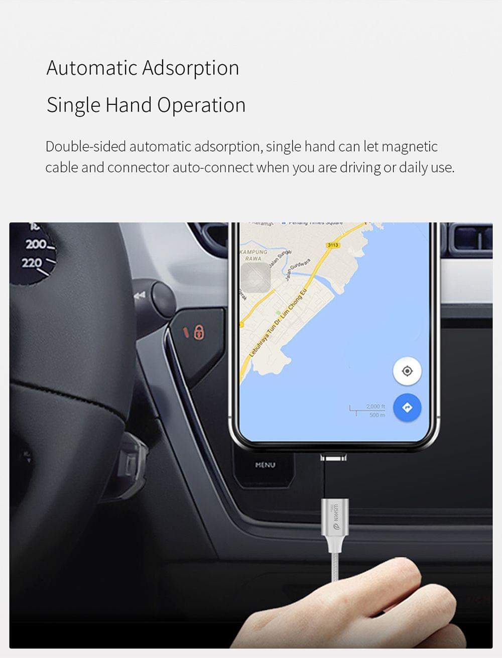 WSKEN X2 2M 6.56ft Lightning Magnetic Cable for iPhone iPad - 2m 6.56ft
