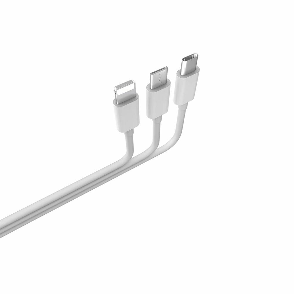 3-In-1 Charging Cable USB to Micro USB + Type C + Lightning