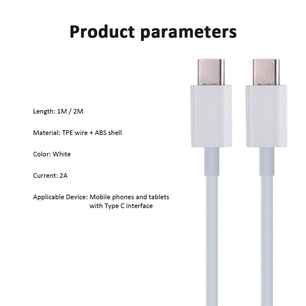 Quick Charge Cable USB Type C to USB Type C Cable  for - 2M
