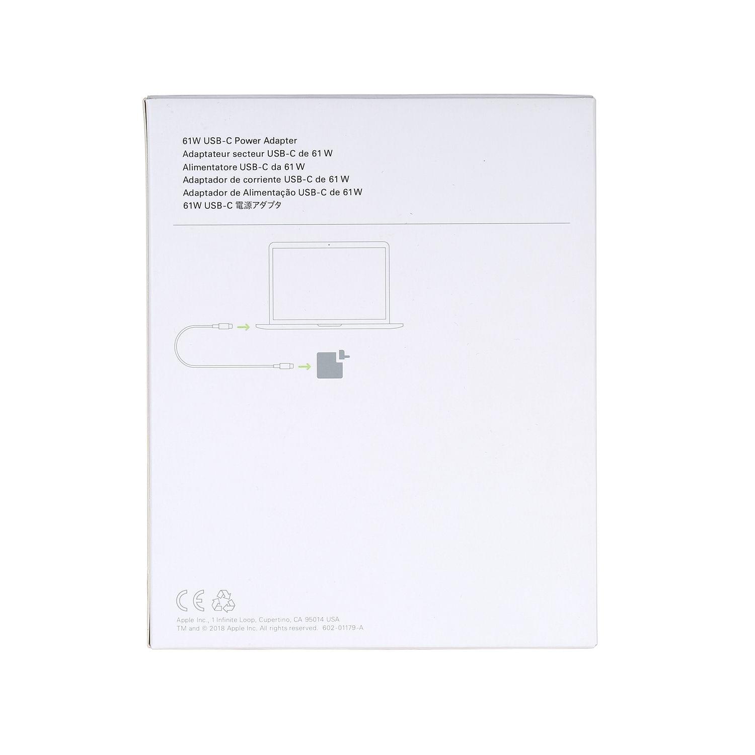 61W USB-C Power Adapter Compatible with Apple 13-Inch - EU Plug