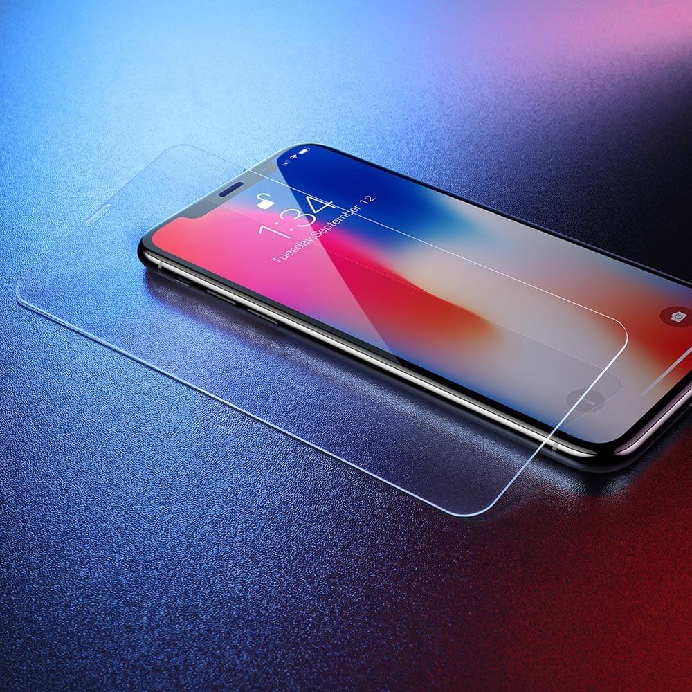 Baseus 0.3mm Full-screen Curved Steel Film anti-slip Screen - For iP X XS 5.8inch