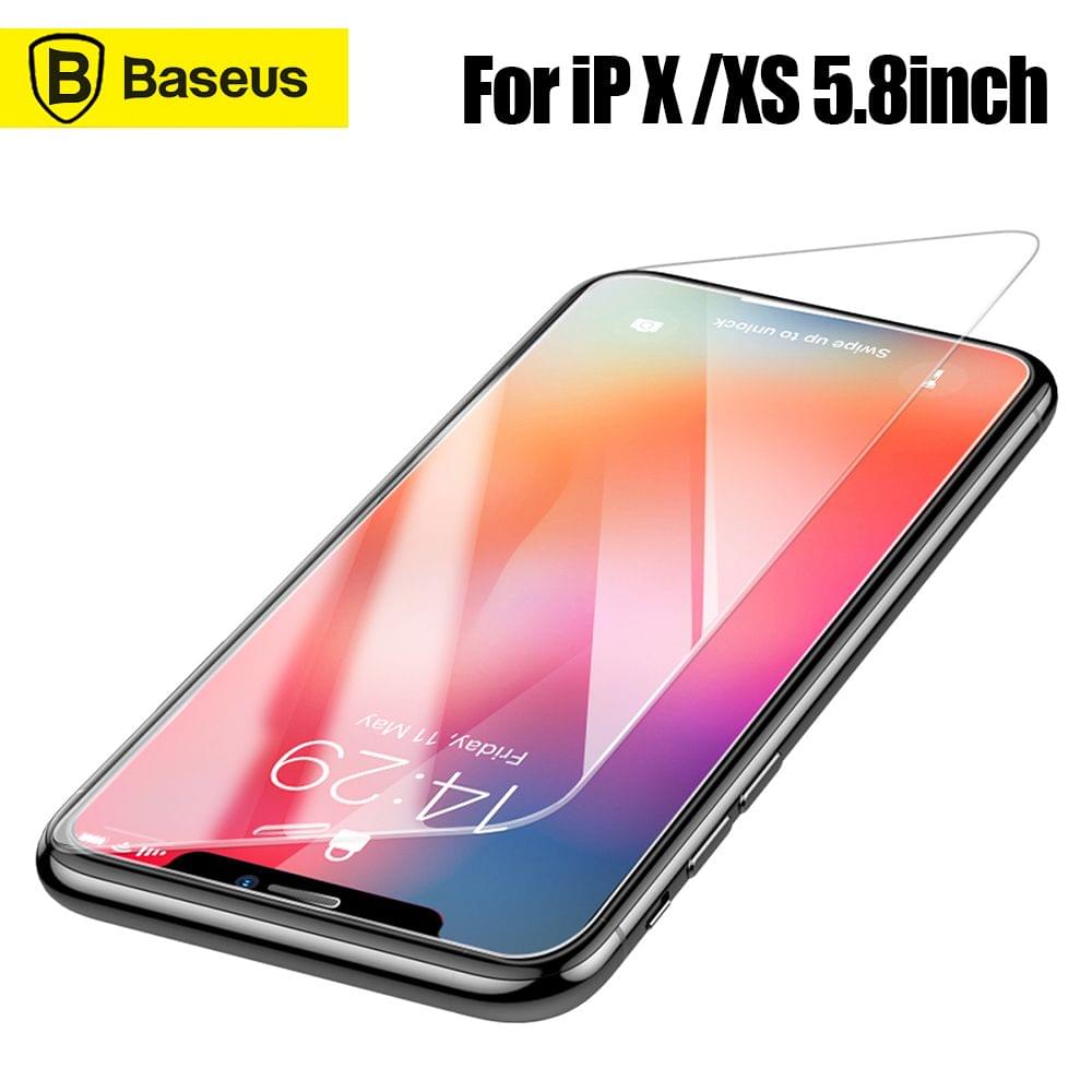 Baseus 0.3mm Full-screen Curved Steel Film anti-slip Screen - For iP X XS 5.8inch