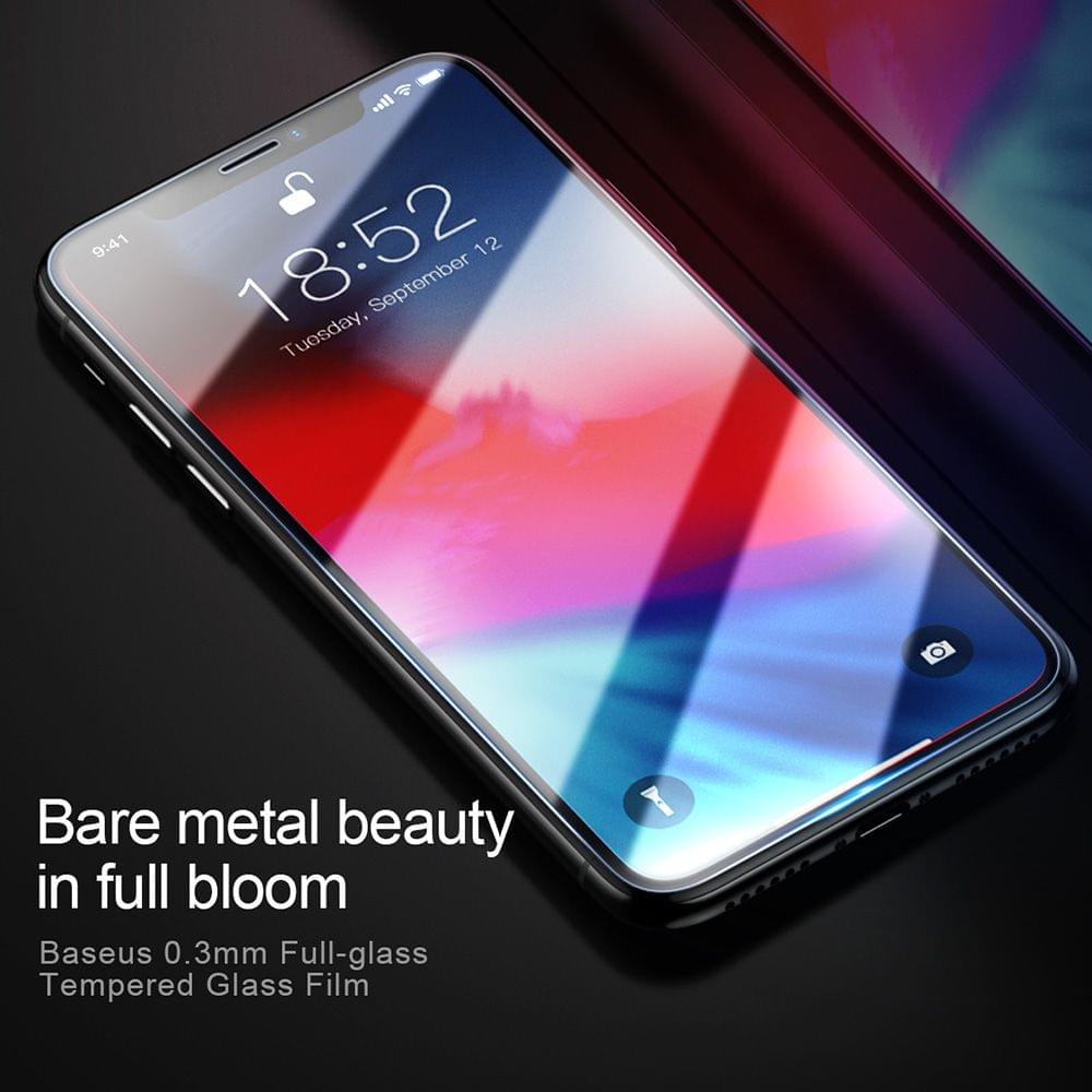 Baseus 0.3mm Full-screen Curved Steel Film Anti-Slip Screen - For iP XR 6.1inch