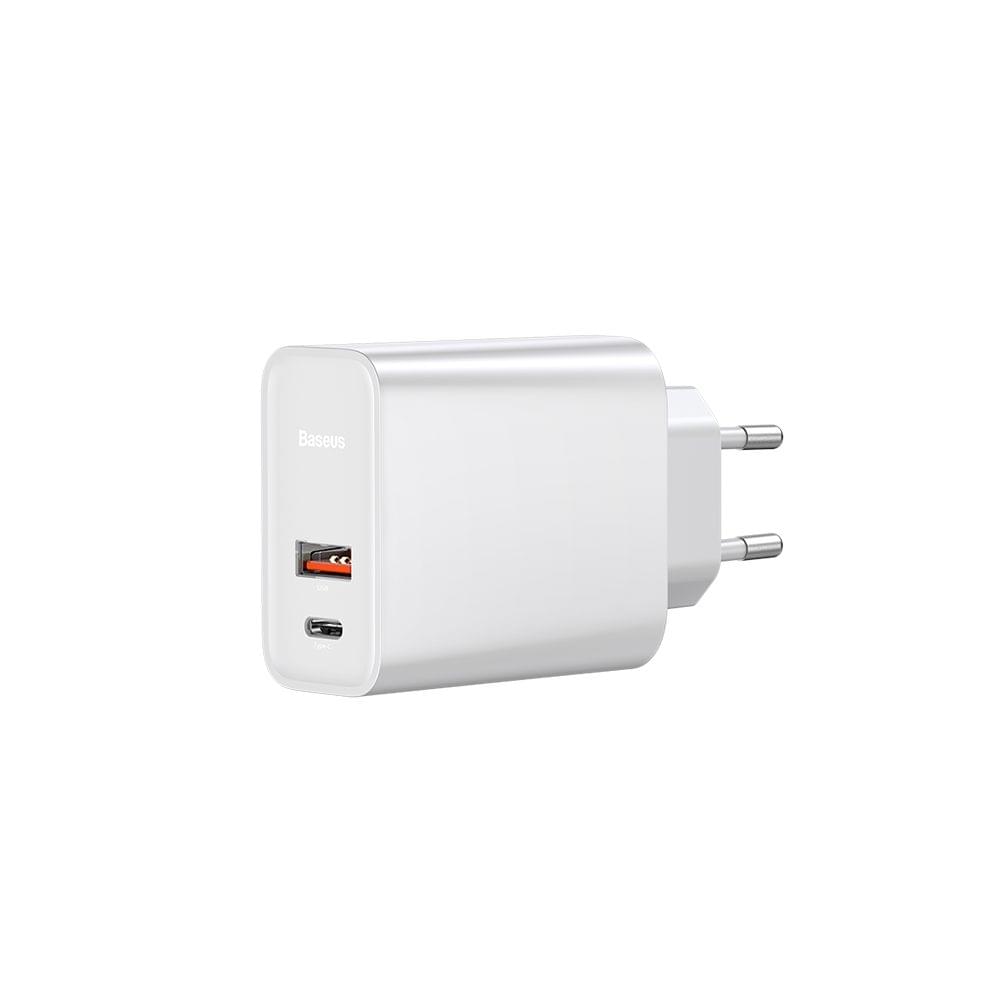Baseus Speed Dual QC3.0 Quick Charger Type-C+USB Ports 30W - Type-C & USB