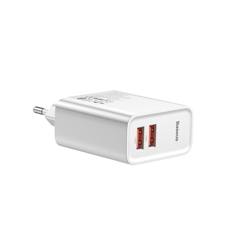 Baseus Speed Dual QC3.0 Quick charger USB+USB Dual USB Ports - USB & USB
