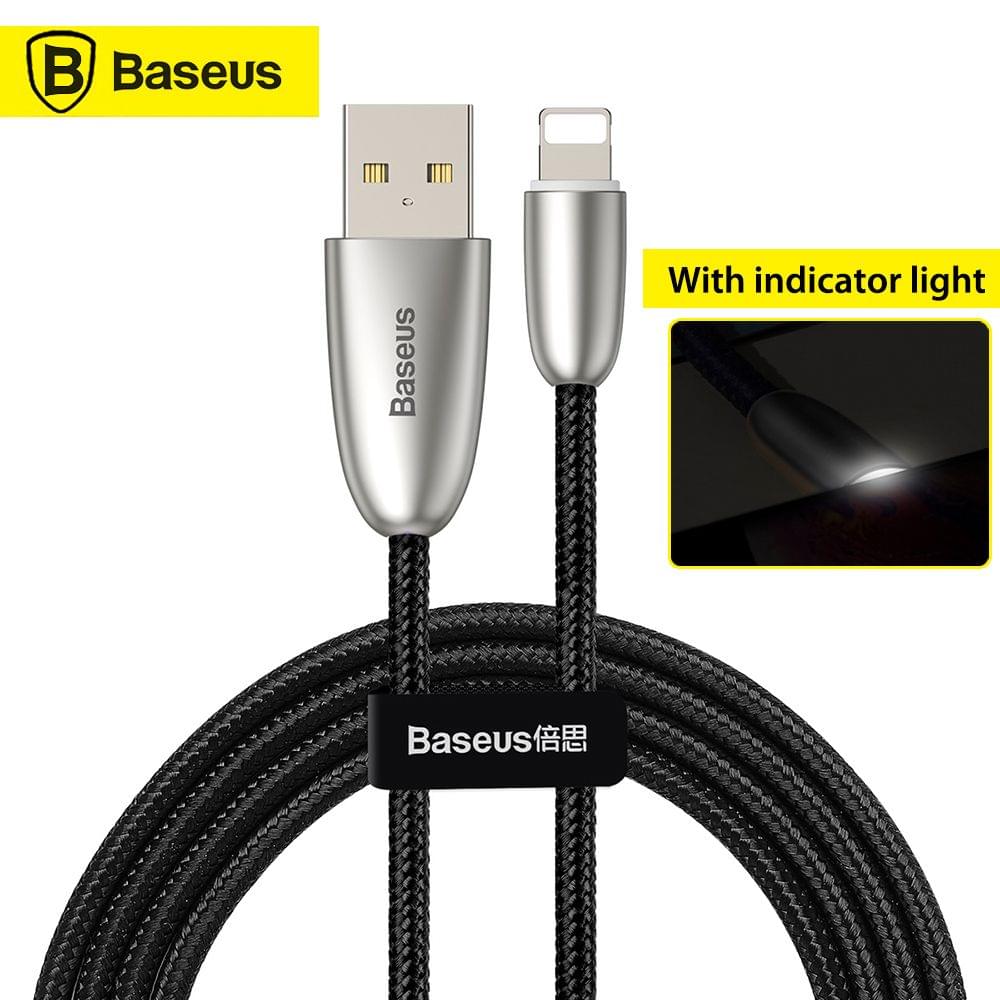 Baseus Torch Data Cable With Indicator Light USB Charger - For iP 1.5A 2m