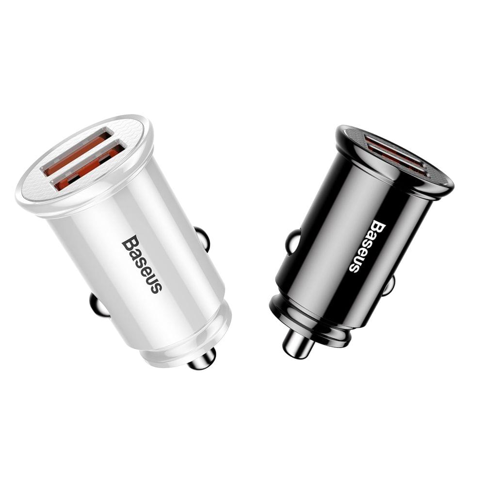 Baseus Circular Intelligent Car Charger 2 USB QC3.0 Quick