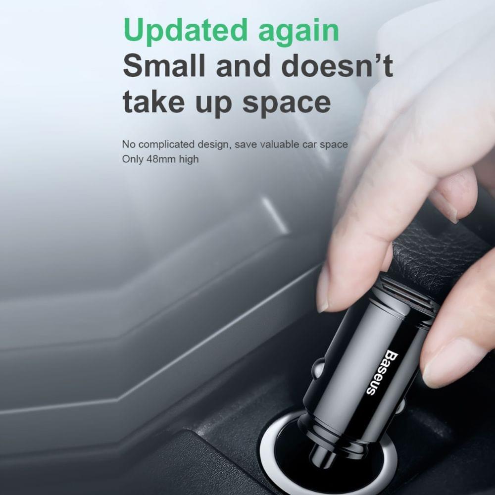 Baseus Circular Intelligent Car Charger 2 USB QC3.0 Quick
