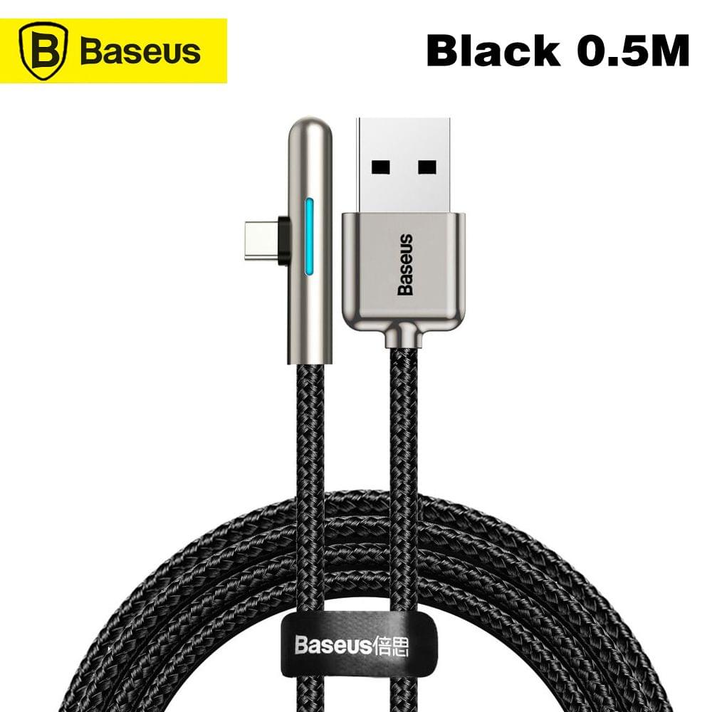 Baseus T-Shape Angled Nylon Cable USB Type C Cable HW Dash - 0.5m