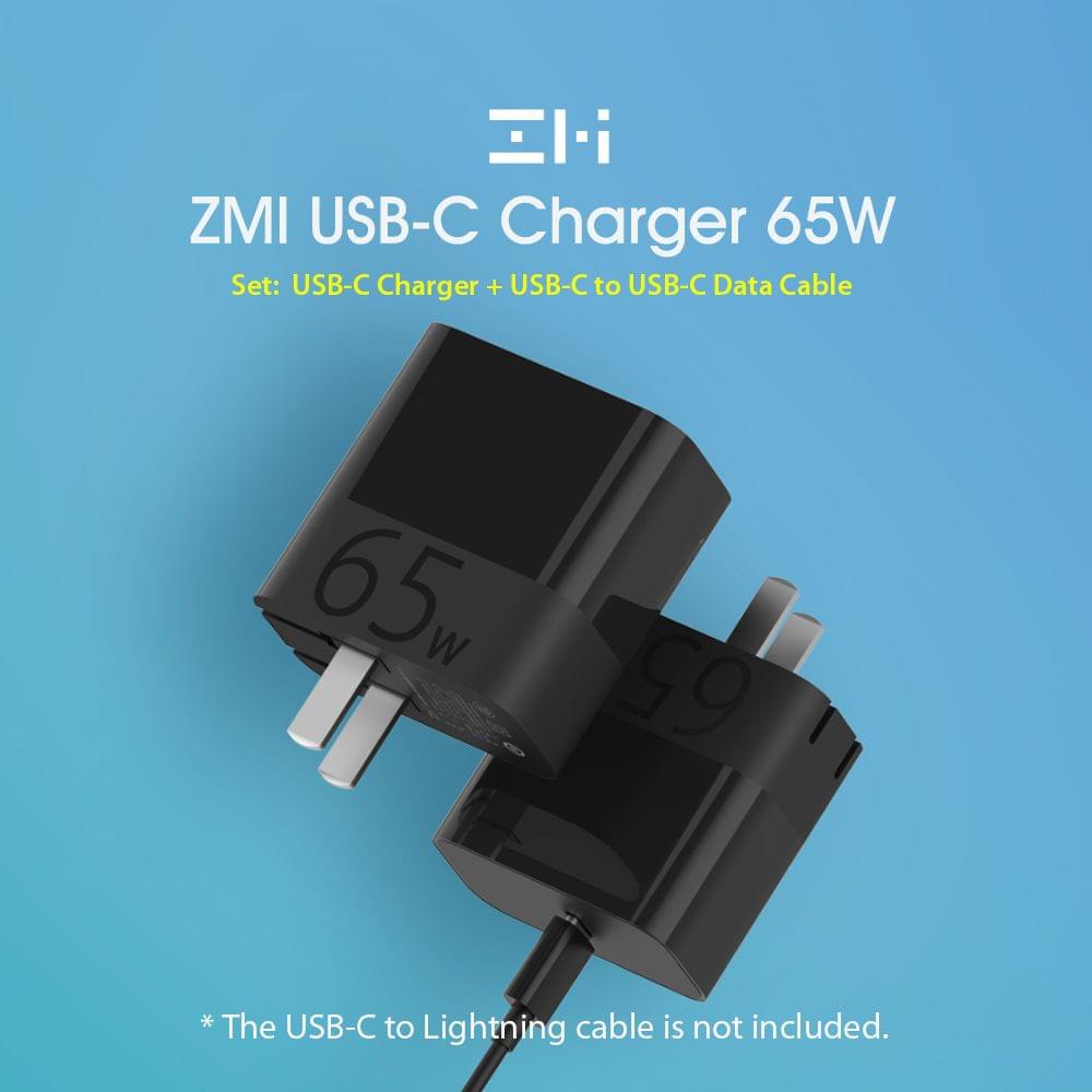 Xiaomi ZMI USB-C Fast Charger 65W With USB-C to USB-C Data