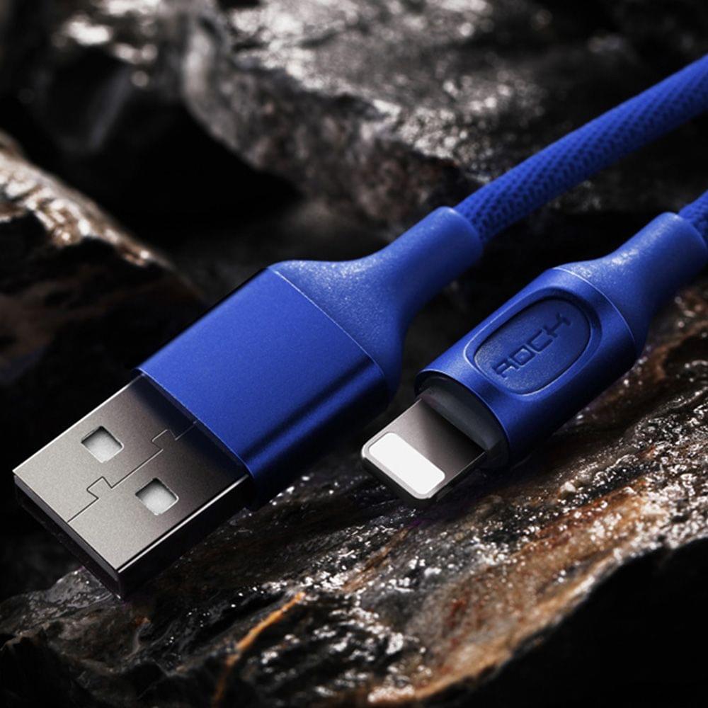 ROCK 3.3ft/100cm Lightning Metal Auto Disconnect Data Cable