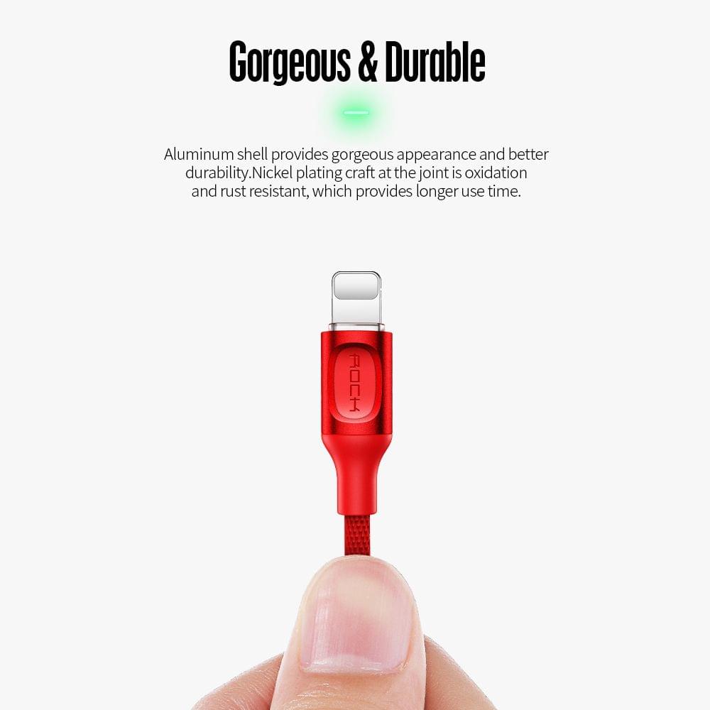 ROCK 3.3ft/100cm Lightning Metal Auto Disconnect Data Cable
