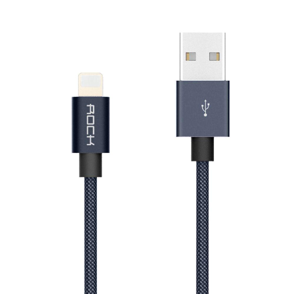 ROCK Metal Charge Sync Data 100CM 8-pin Lightning Cable for - Tarnish 100cm