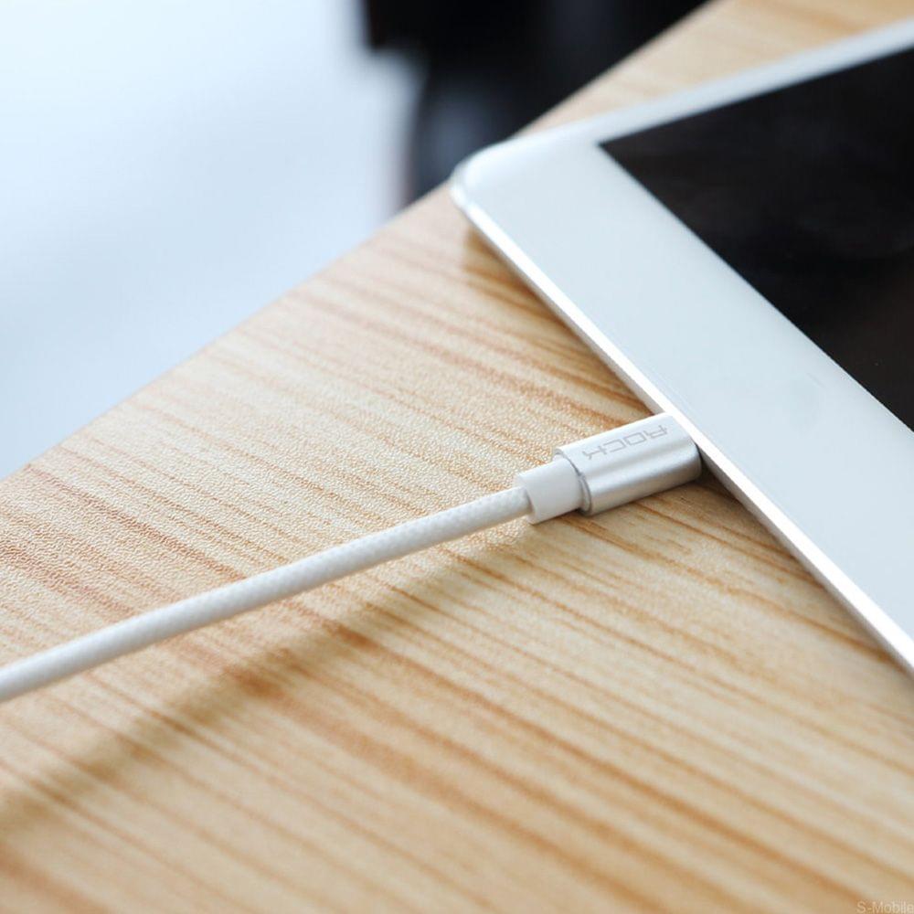 ROCK Metal Charge Sync Data 100CM 8-pin Lightning Cable for - Tarnish 100cm