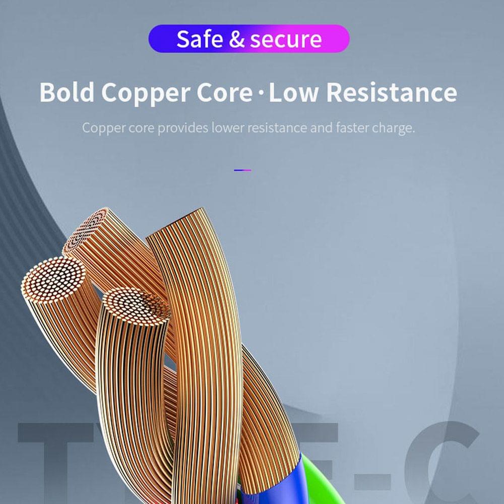 ROCK C4 C TO A 5A Metal QC3.0 SCP Fast Charge Sync Data Type