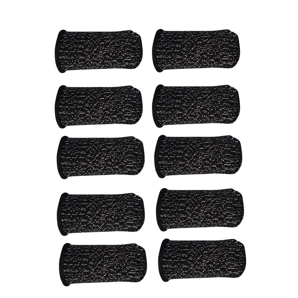 Gaming Finger Sleeve Touchscreen Thumb Sleeve Sensitive - Type A with black hem 10pcs