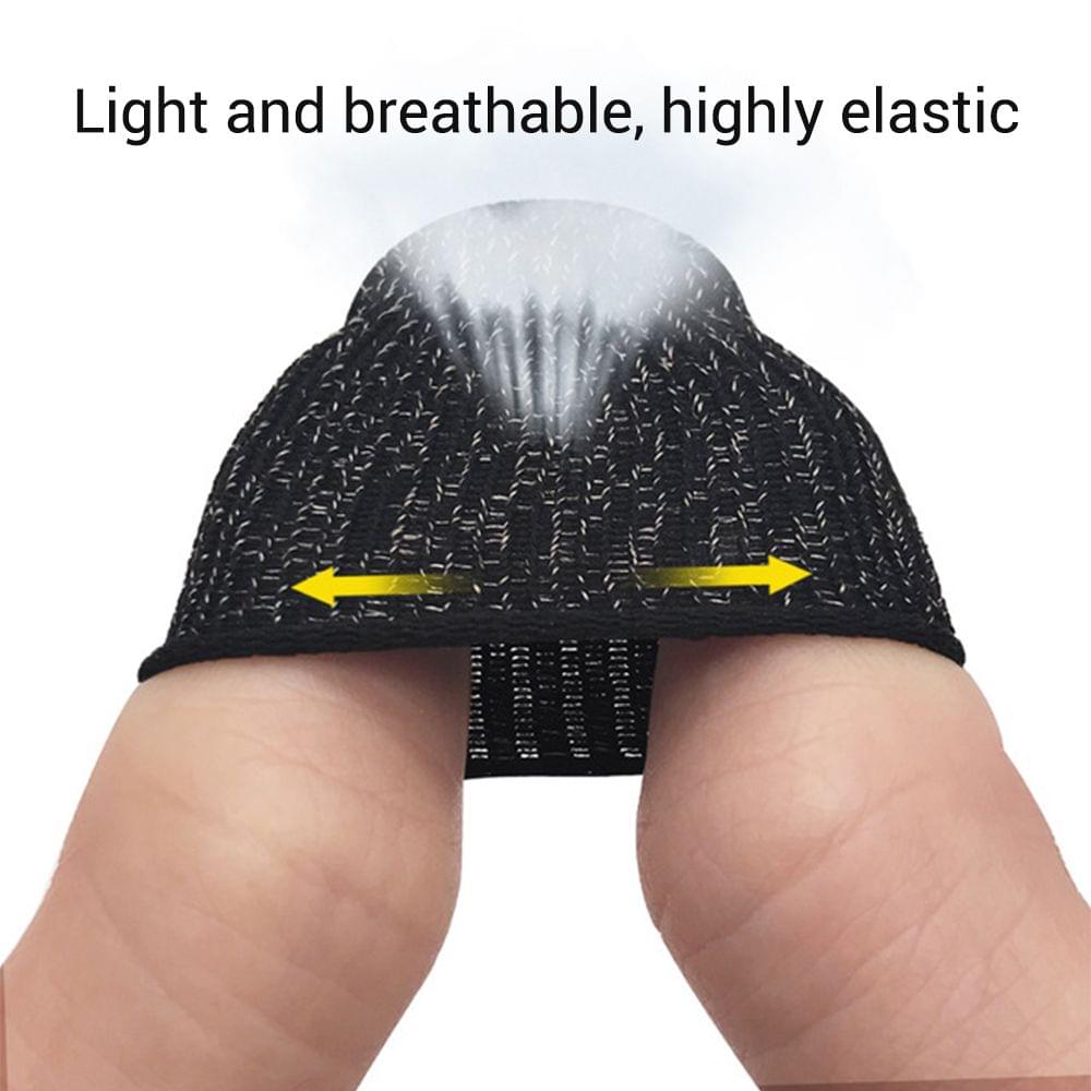 Gaming Finger Sleeve Touchscreen Thumb Sleeve Sensitive - Type A with black hem 10pcs