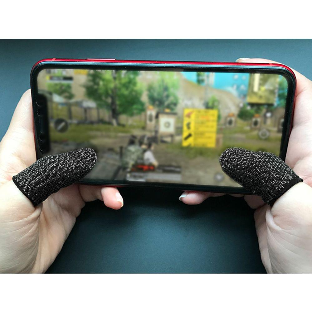 Gaming Finger Sleeve Touchscreen Thumb Sleeve Sensitive - Type A with black hem 20pcs
