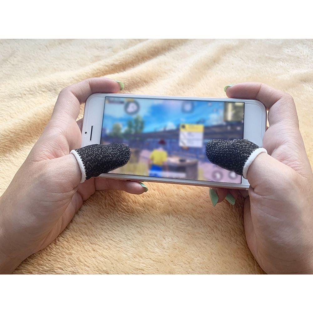 Gaming Finger Sleeve Touchscreen Thumb Sleeve Sensitive - Type A with white hem 10pcs