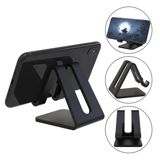 Cell Phone Tablet Stand Desk Thick Case Friendly Phone - Black-2 Plastic