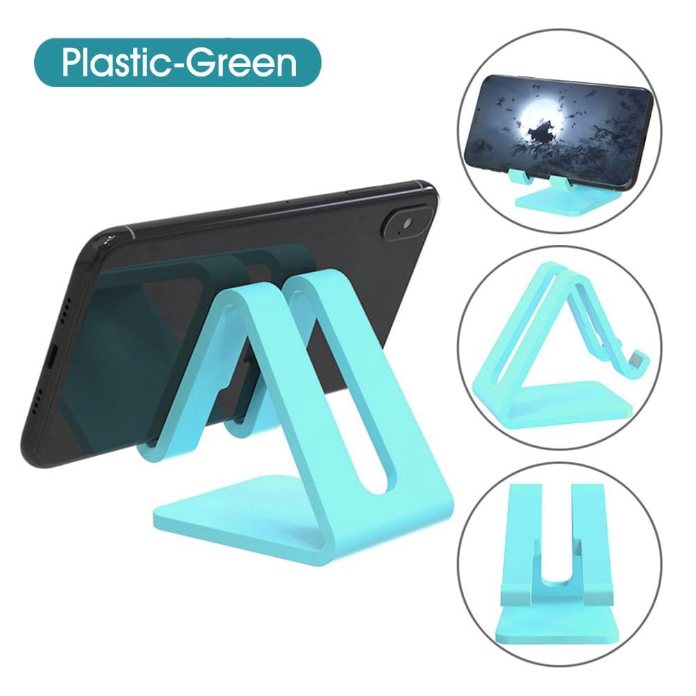 Cell Phone Tablet Stand Desk Thick Case Friendly Phone - Green Plastic