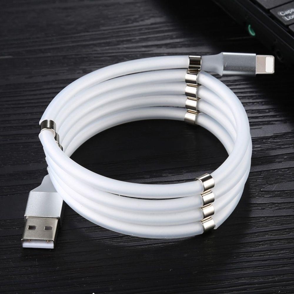 3ft Lightning Magnetic Charging Cable Tangle-Free Data 4A - Lightning