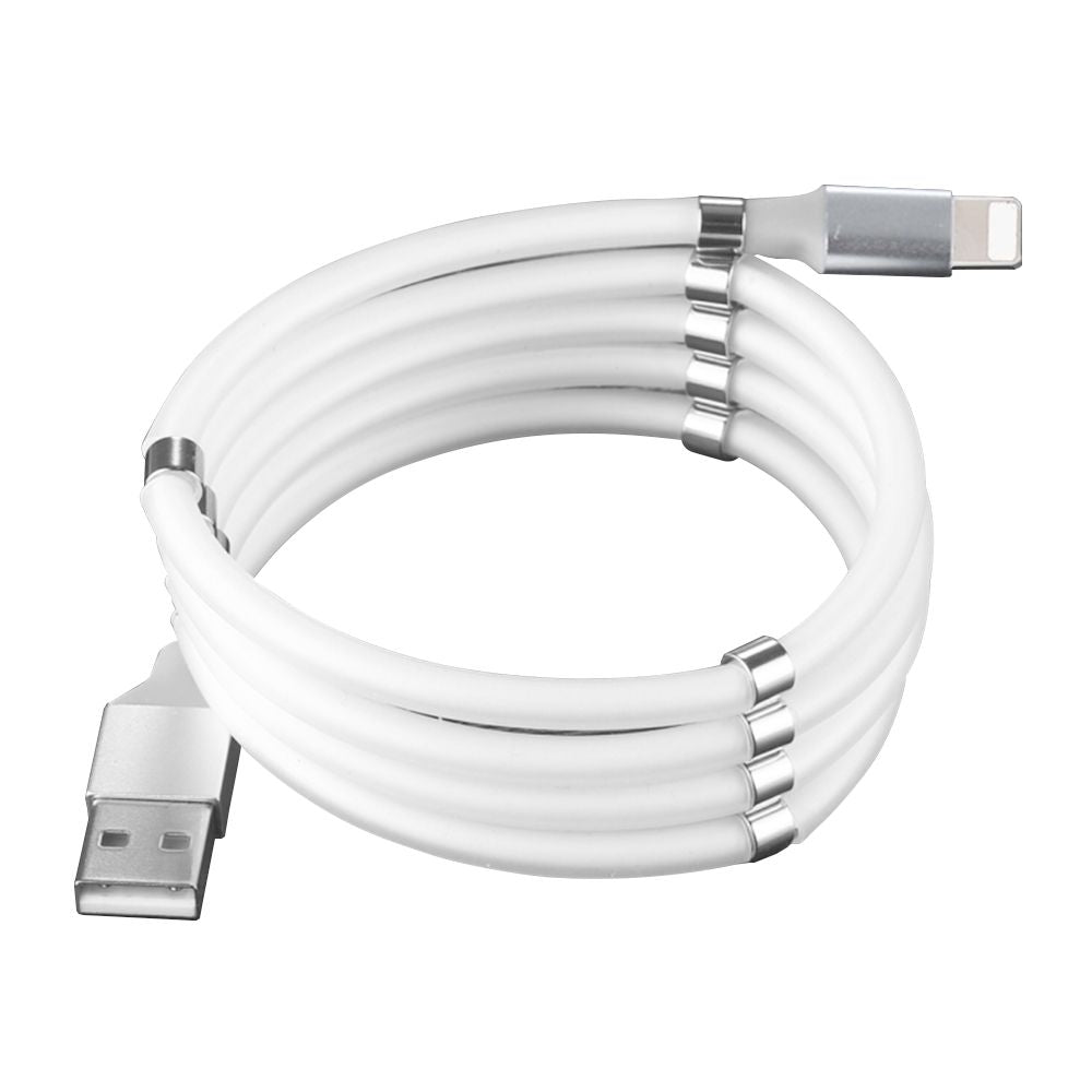3ft Lightning Magnetic Charging Cable Tangle-Free Data 4A - Lightning