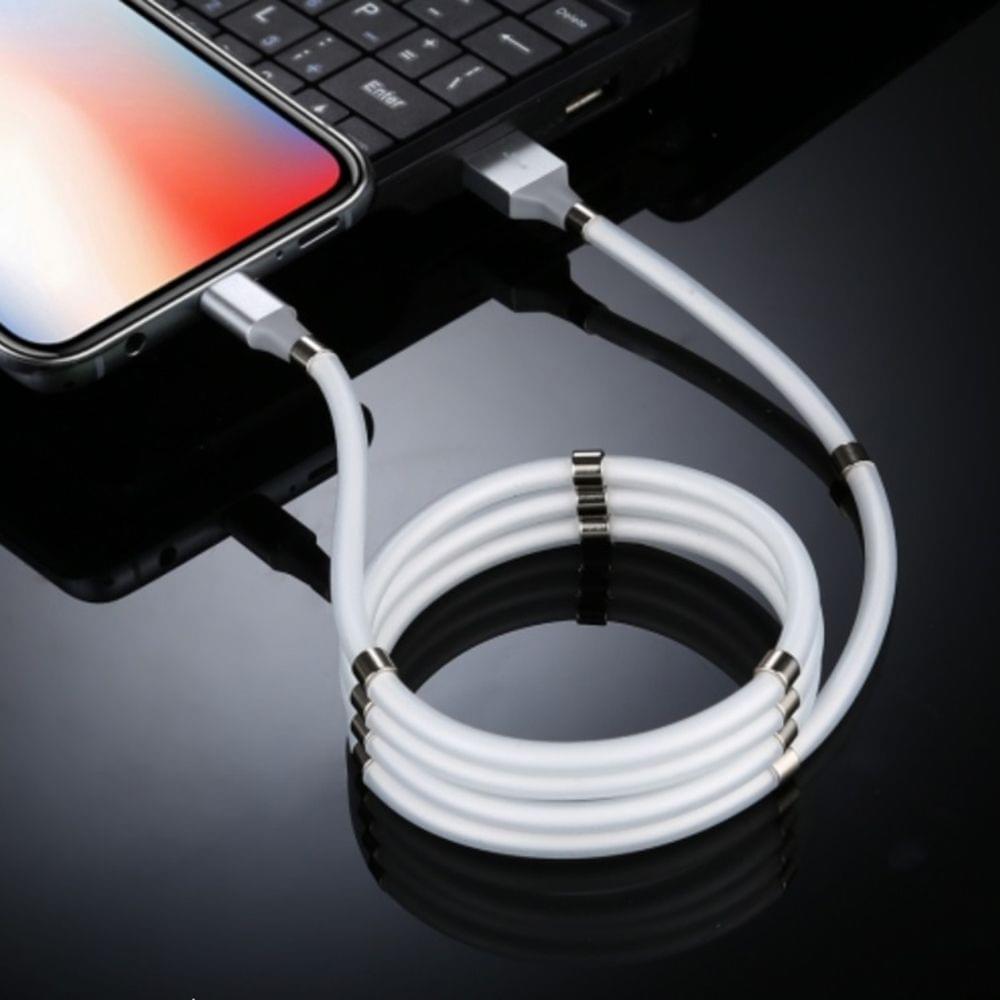3ft Lightning Magnetic Charging Cable Tangle-Free Data 4A - Lightning