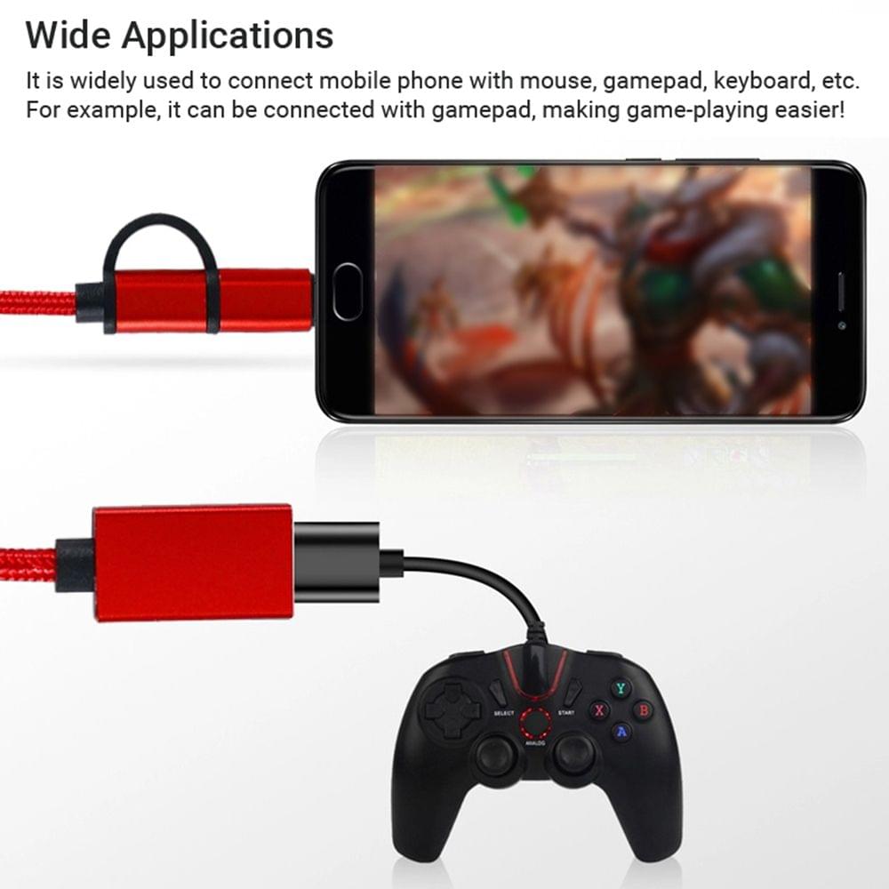 2 in 1 USB OTG Cable Type-C/Micro USB to USB 3.0 Adapter