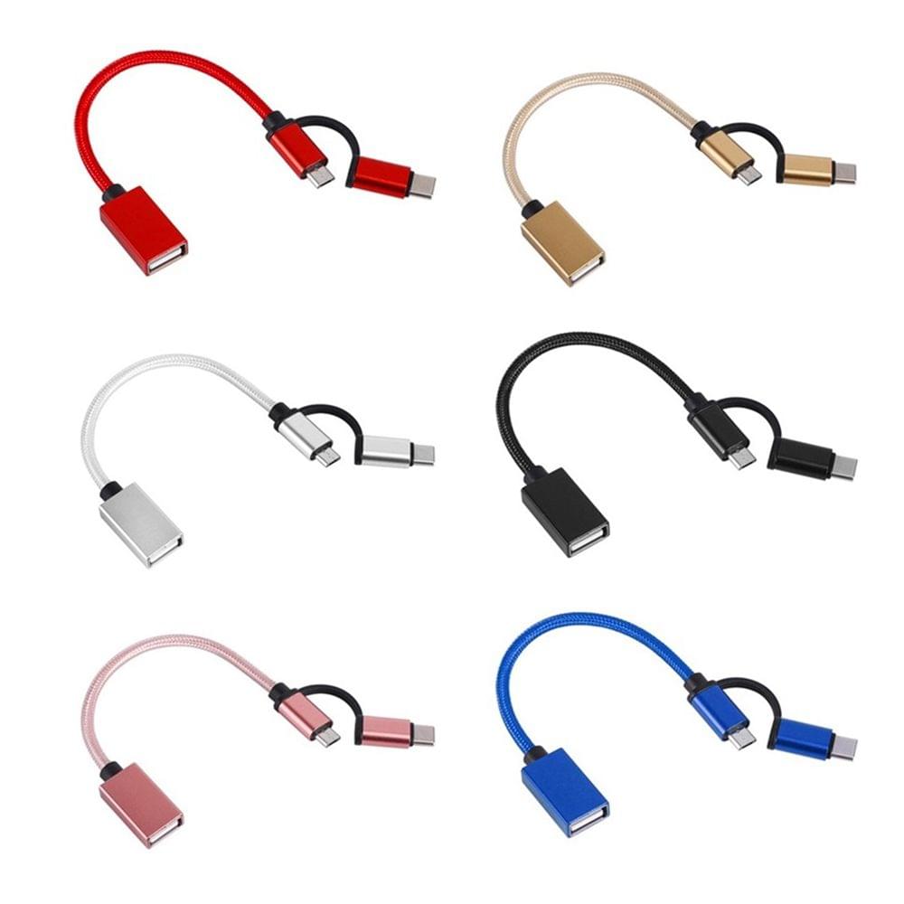 2 in 1 USB OTG Cable Type-C/Micro USB to USB 3.0 Adapter