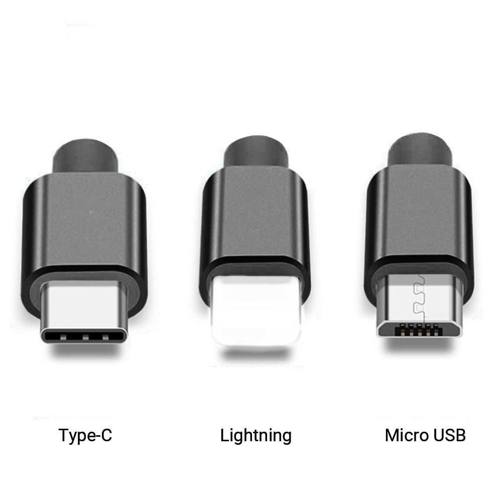Retractable 3 in 1 USB Cable 3ft Multi Charging Cable