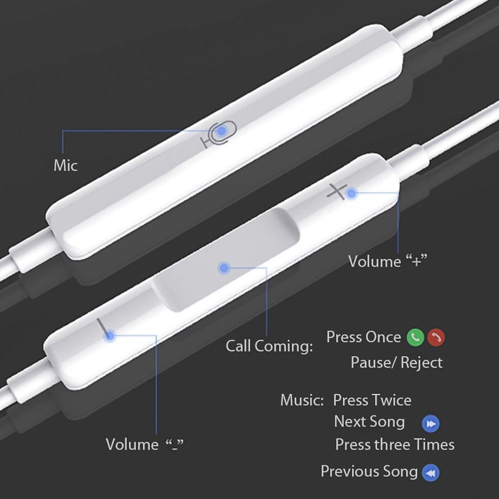 Uniqkart for iPhone iPad iPod In-Ear Earphones 3.5mm Plug Volume