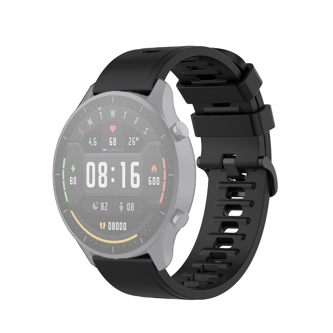 For Xiaomi Watch Color 22mm Quick Release Clasp Silicone Wrist Strap Watchband (Black)