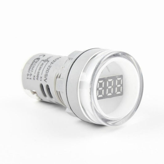 AD16-22DSV  Mini Digital Display 60-500V General Indicator AC Voltmeter, Open Hole: 22mm (White)