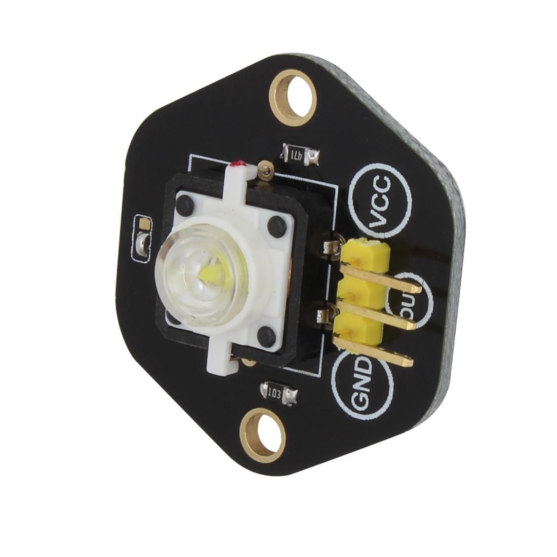 LandaTianrui LDTR-RM012 Digital Push Button with White LED Indicator Light Module for Arduino UNO / MEGA / Raspberry Pi / AVR / STM32 (Black)