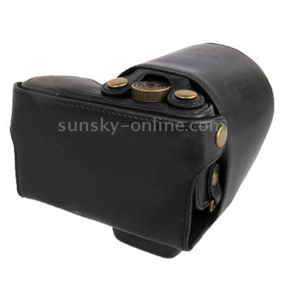 Leather Camera Case Bag for Samsung NX1000 (Black)
