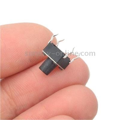100 pcs PA66 DC 12V 50mA Tact Switch, Size: 6 x 6 x 7.5mm