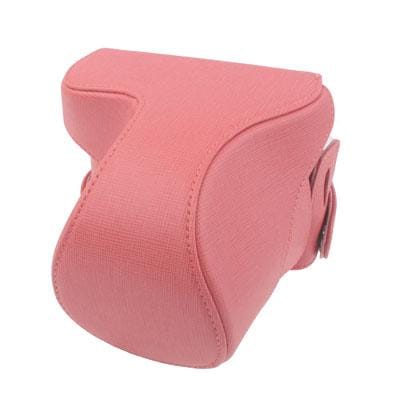 Leather Camera Case Bag for Sony NEX-C3 (Pink)