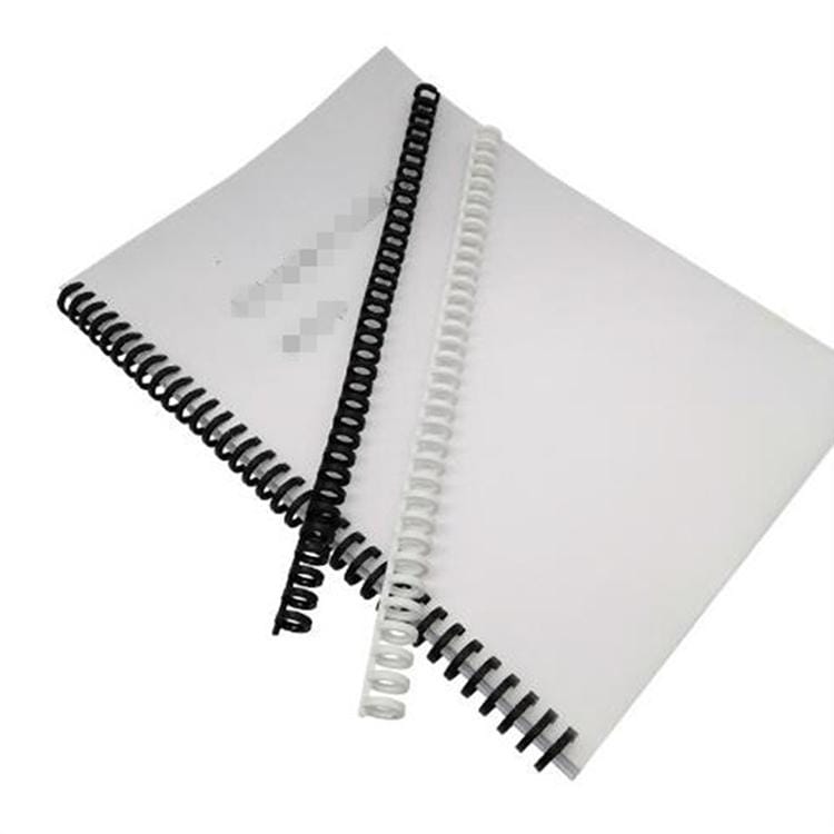 2 PCS  Desk Calendar Loose-leaf Open Binding Ring A4 Plastic 34-hole Loose-leaf  Double Coil (10mm Black and White)