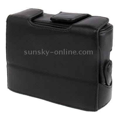 Leather Camera Case Bag for Panasonic GF5 (Black)