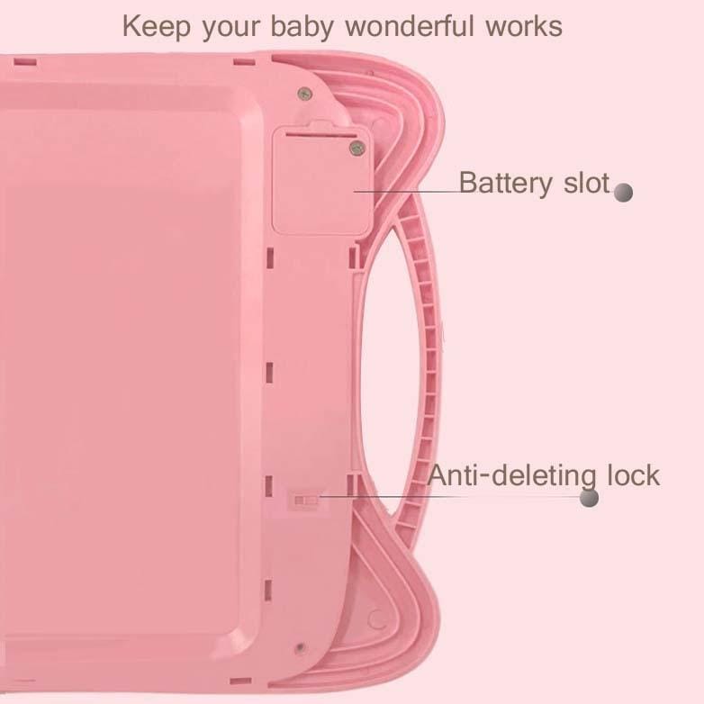 Children LCD Drawing Board Handwriting Board Light Energy Electronic Small Blackboard, Size:12 inch Color Highlight (Pink)