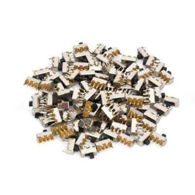 100 pcs Mini Slide Switch DIY Parts (Silver)