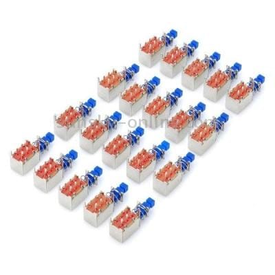 20 pcs DIY Electronic Button Switch (Blue)