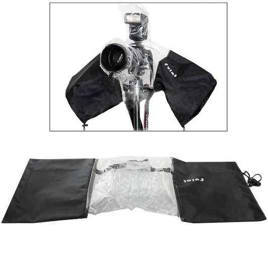 Anti-Rain Cover  with up to 20cm Lens & 15cm Flashlight  Cover for SLR Camera (Black)