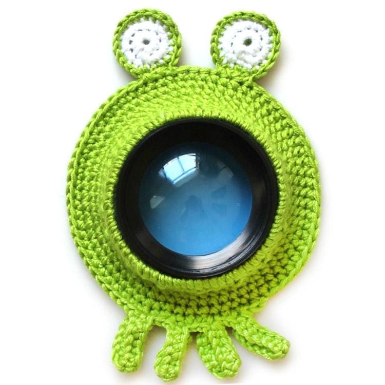 Hand-knitted Wool Camera Lens Animal Decoration Ring Baby Photo Guide Props (Frog)